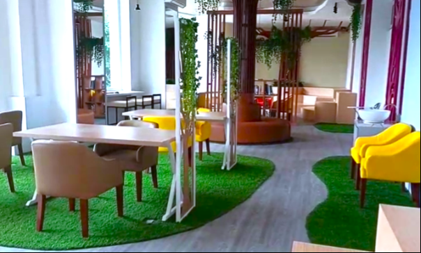 Tampilan Coworking Space Fakultas Psikologi Unesa sebagai bentuk ungkapan ‘rasa cinta’ untuk mahasiswa.